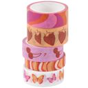 Strawberry  Retro Washi Tapes Set | 80's Smiley Heart Craft Scrapbooking Tapes