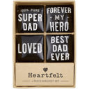 Super Dad Square Glass Magnet Set In Gift Box | Dad Gift, Father, Stocking Stuffer