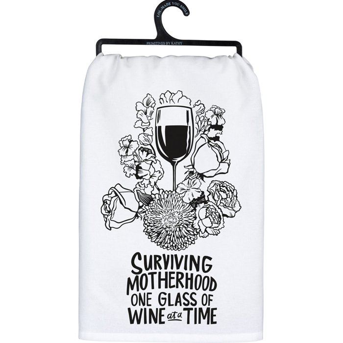 Surviving Motherhood Kitchen Towel | 28" x 28"