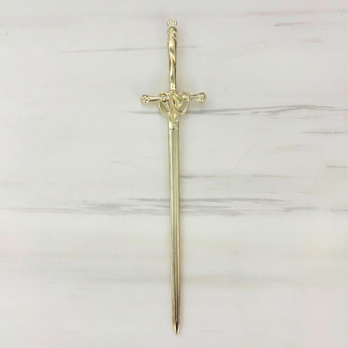 Sword Hair Stick or Letter Opener in Champagne Gold