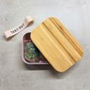  Take Out Bamboo Lunch Box in Blush Pink | Eco-Friendly and Sustainable | 7.5" x 5" x 2"