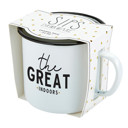  Funny Bible Quote Mug "She Is Clothed In Leggings & Eats Without Fear Of The Future" Stocking Stuffer Gift Funny Mug | Stoneware Coffee Tea Mug | 15oz.