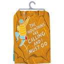  The Mountains Are Calling Cotton Full Color Dish Towel