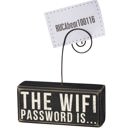  The Wifi Password Is Photo Block | Wood | Black with White Lettering
