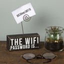  The Wifi Password Is Photo Block | Wood | Black with White Lettering