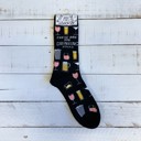  These Are My Drinking Socks Black Colorful Funny Novelty Socks with Cool Design, Bold/Crazy/Unique Specialty Dress Socks