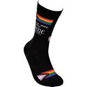  These Are My Pride Socks | LGBTQ+ Rainbow and Black | Gift for Her Him They