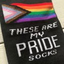  These Are My Pride Socks | LGBTQ+ Rainbow and Black | Gift for Her Him They