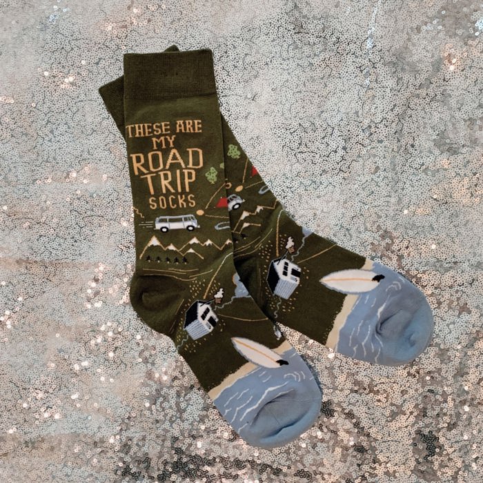 These Are My Road Trip Socks | Fun Travel-Inspired Crew Socks