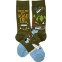 These Are My Road Trip Socks My Last Flying F@#* Socks | Colorful Novelty Unisex Socks | Gift for Her