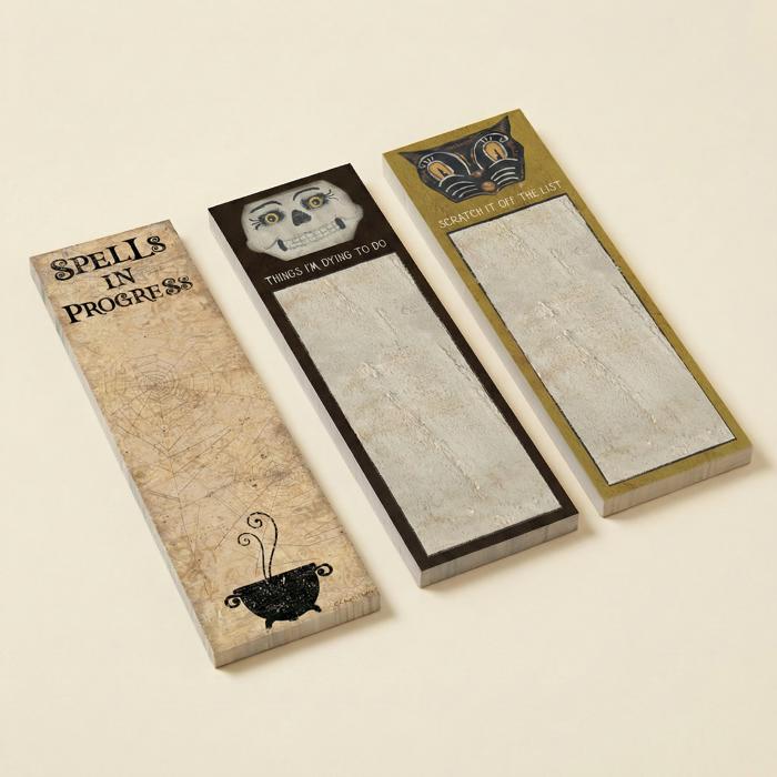 Vintage Tattoo Art "Scratch It Off The List" Magnetic List Pad | Cat Face Notepad