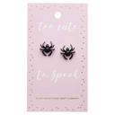 Spider (Too Cute to Spook) Halloween Spooky Earrings on Giftable Cards for Boo Baskets, Gifts, Gothic Fun