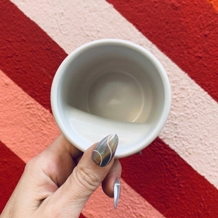 Pucker Up Heart Shaped Handle Mug | Stoneware Tea Coffee Cup | 12oz
