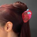  Anatomical Heart Hair Clip | Gothic Red Heart Shaped Claw Clip