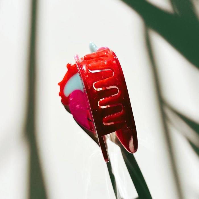Anatomical Heart Hair Clip | Gothic Red Heart Shaped Claw Clip