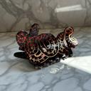  Coiled Snake Claw in Brown Gold and Red Hair Clip | Claw Clip Hair Accessories