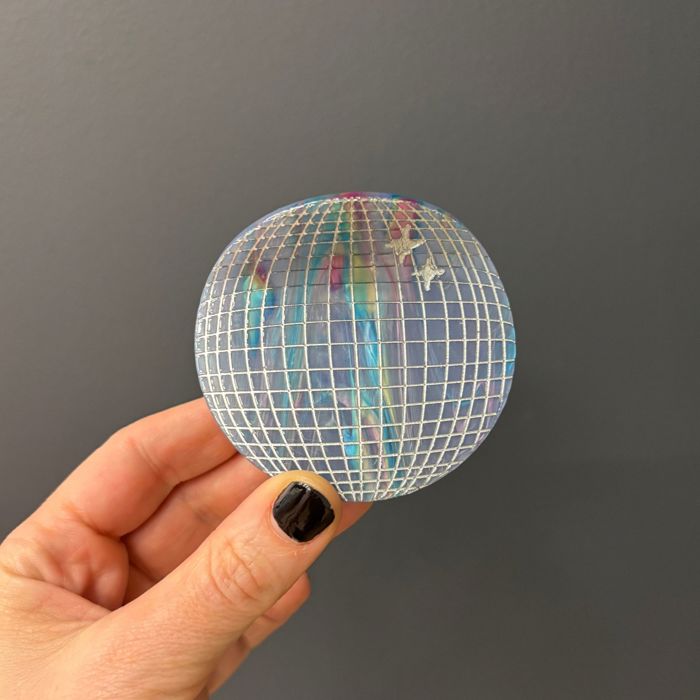 Disco Ball Hair Clip | 70s Retro Claw Clip Hair Accessories