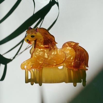 Golden Horse Hair Claw | Strong Claw Clip Hair Accessories