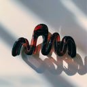  '80s Squiggle Hair Claw Hair Clip in Amber 
