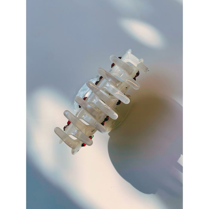 Cherries in Crystal White Hair Clip | Claw Clip Hair Accessories