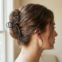  Coquette Bow Hair Claw Hair Clip in Black