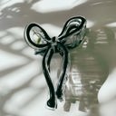  Coquette Bow Hair Claw Hair Clip in Black