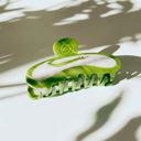  Green Snake Hair Claw | Forest Animal Hair Clip
