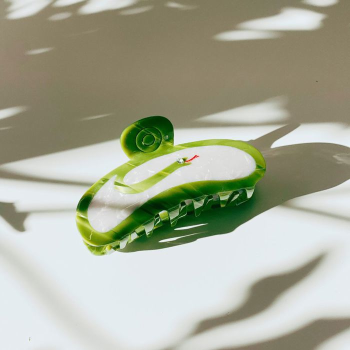 Green Snake Hair Claw | Forest Animal Hair Clip