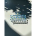  The Crystal in Blue Flowers Hair Claw | Summer Hair Clip