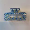  The Crystal in Blue Flowers Hair Claw | Summer Hair Clip
