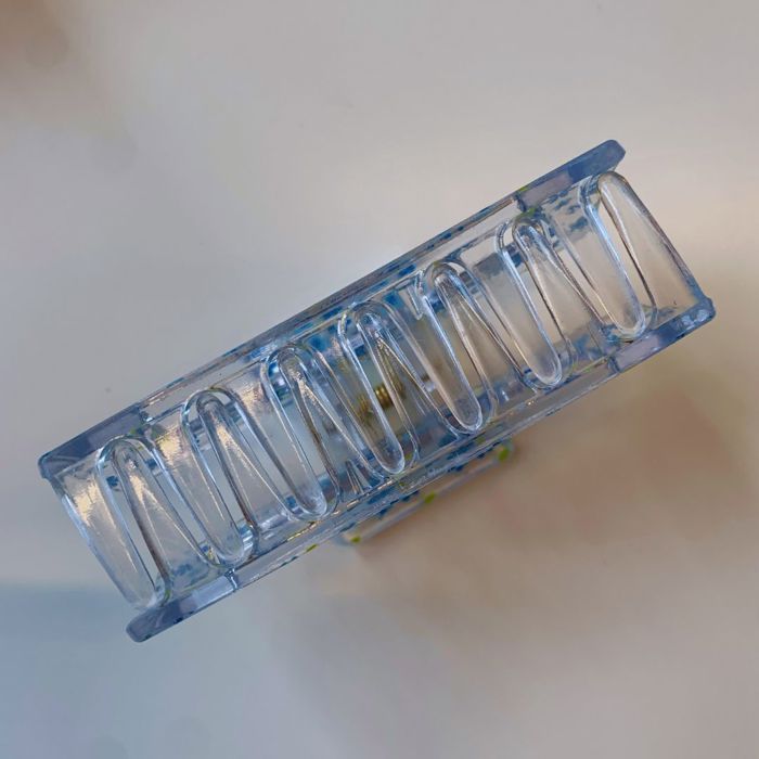 The Crystal in Blue Flowers Hair Claw | Summer Hair Clip
