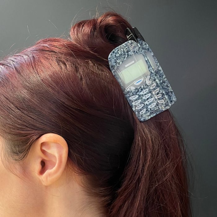 Millennial Cellphone Hair Clip | Vintage Phone Claw Clip Hair Accessories