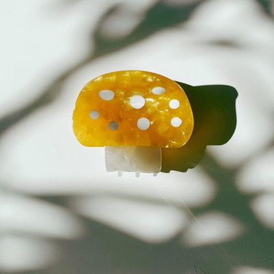 Mini Mushroom Hair Claw Clip in Orange 