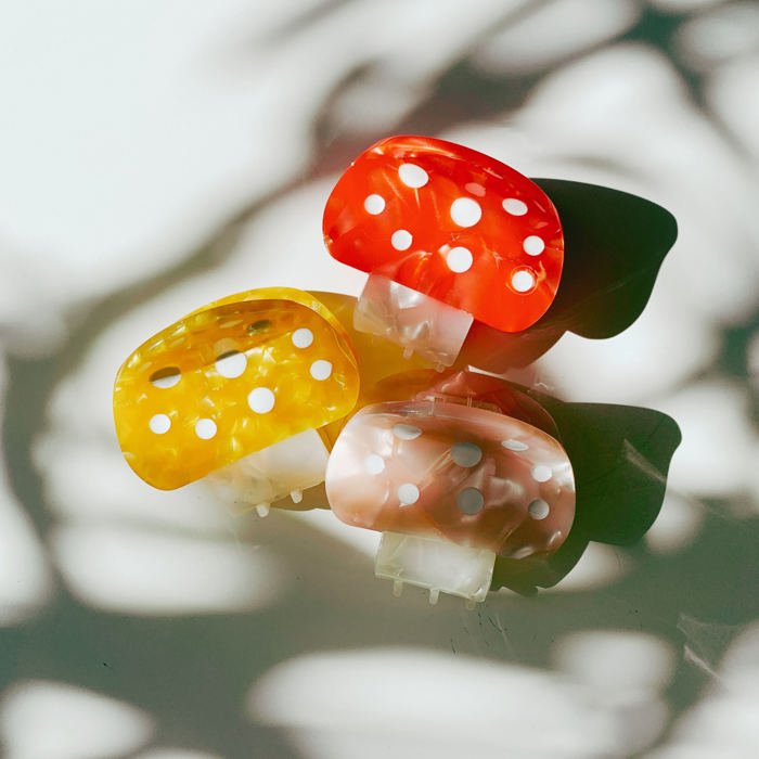 Mini Mushroom Hair Claw Clip in Orange 