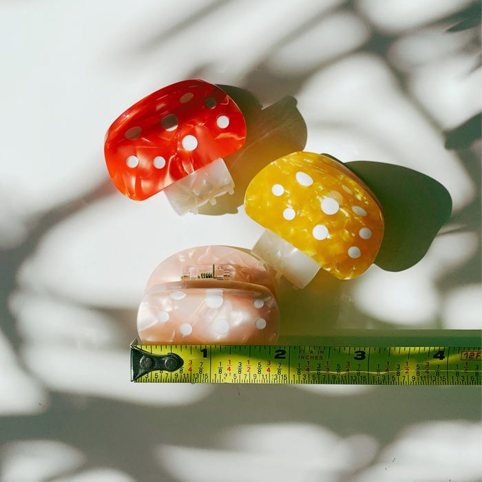 Mini Mushroom Hair Claw Clip in Orange 