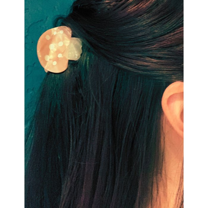 Mini Mushroom Hair Claw Clip in Pink