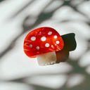  Mini Mushroom Hair Clip in Red