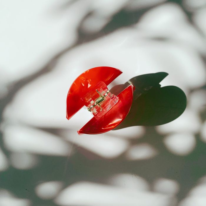 Mini Mushroom Hair Clip in Red