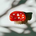  Mini Mushroom Hair Clip in Red