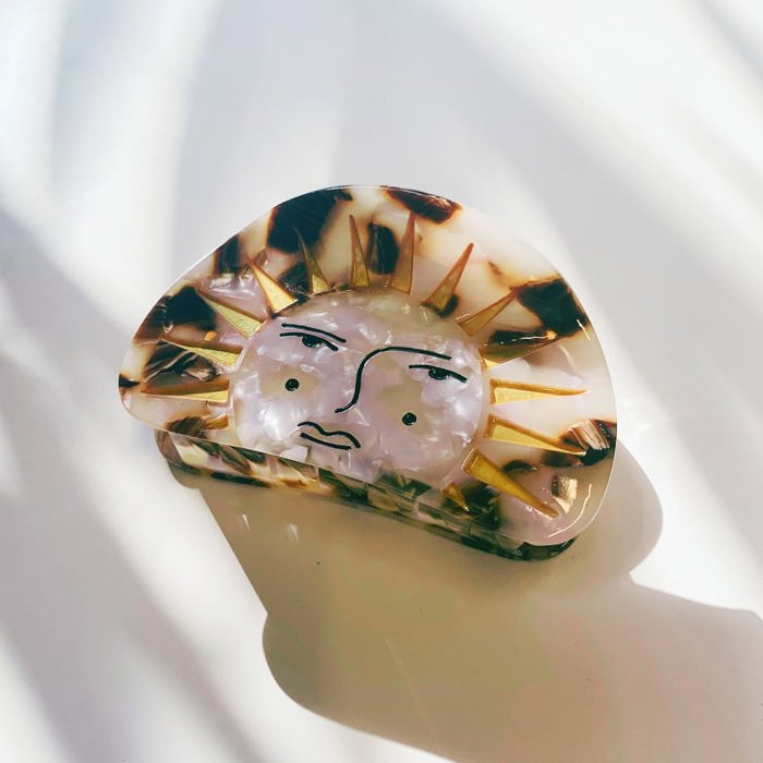 Mr. Golden Sun Hair Clip | Claw Clip Sunny Sunshine Hair Accessories