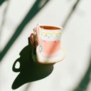  Pink Tea Cup with Heart Hair Claw | Claw Clip Hair Accessories