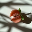  Set of 4 🍑🍑🍑🍑 Mini Peach Hair Clips