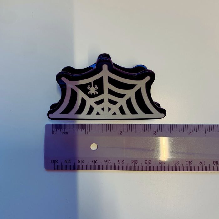 Spider and Web Mini Hair Claw | Halloween-Inspired Hair Clip