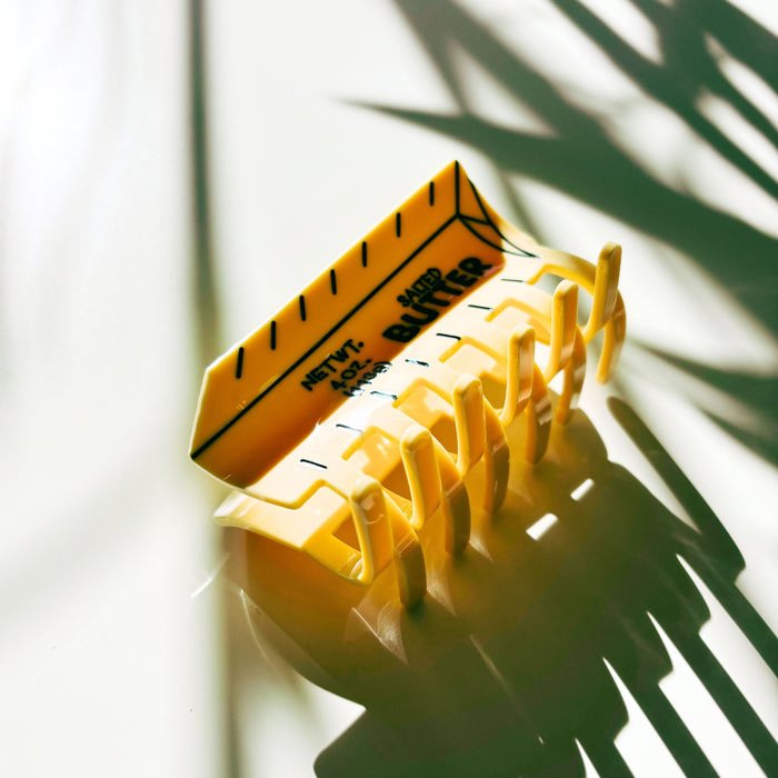 Stick of Salted Butter Hair Claw | Yellow Claw Clip Hair Accessories