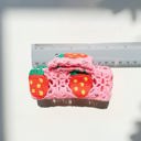  Strawberry Granny Square Hair Claw | Claw Clip Grandmothers Mothers Gift
