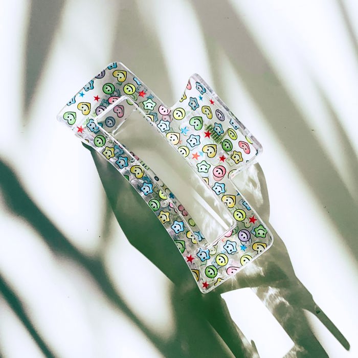 The Crystal Hair Claw in Kawaii Smile | Claw Clip Hair Accessories