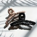  Ultra Profesh Satin Wrapped Thin Hair Claw in Bronze | Claw Clip