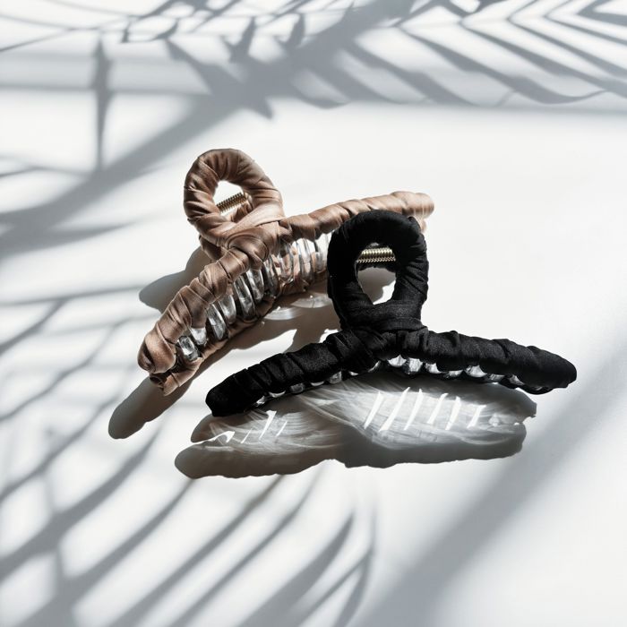 Ultra Profesh Satin Wrapped Thin Hair Claw in Bronze | Claw Clip