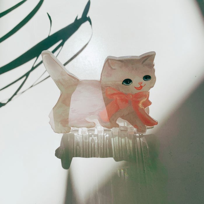 Vintage Kitten Small Hair Claw | Hair Accessories Cat Claw Clip 