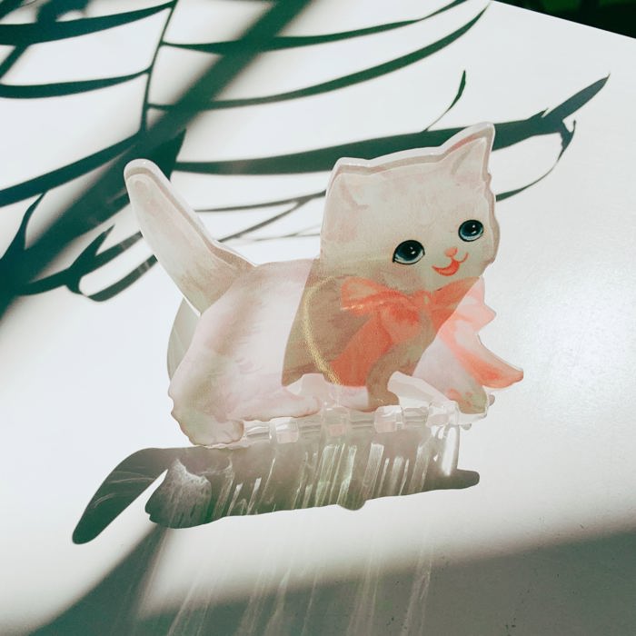 Vintage Kitten Small Hair Claw | Hair Accessories Cat Claw Clip 